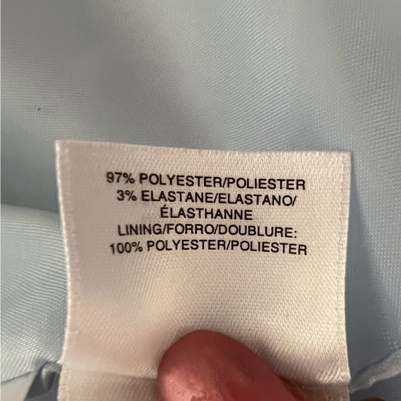 Black Label by Evan Picone Women's 8 Light Blue Blazer Open Front Long Jacket - Picture 10 of 10